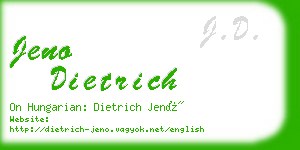 jeno dietrich business card